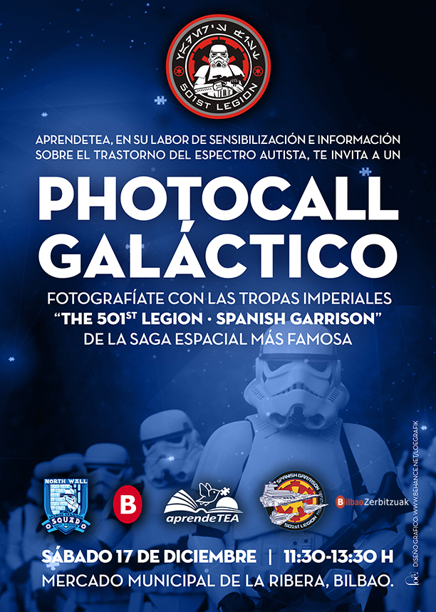 Cartel del photocall galáctico