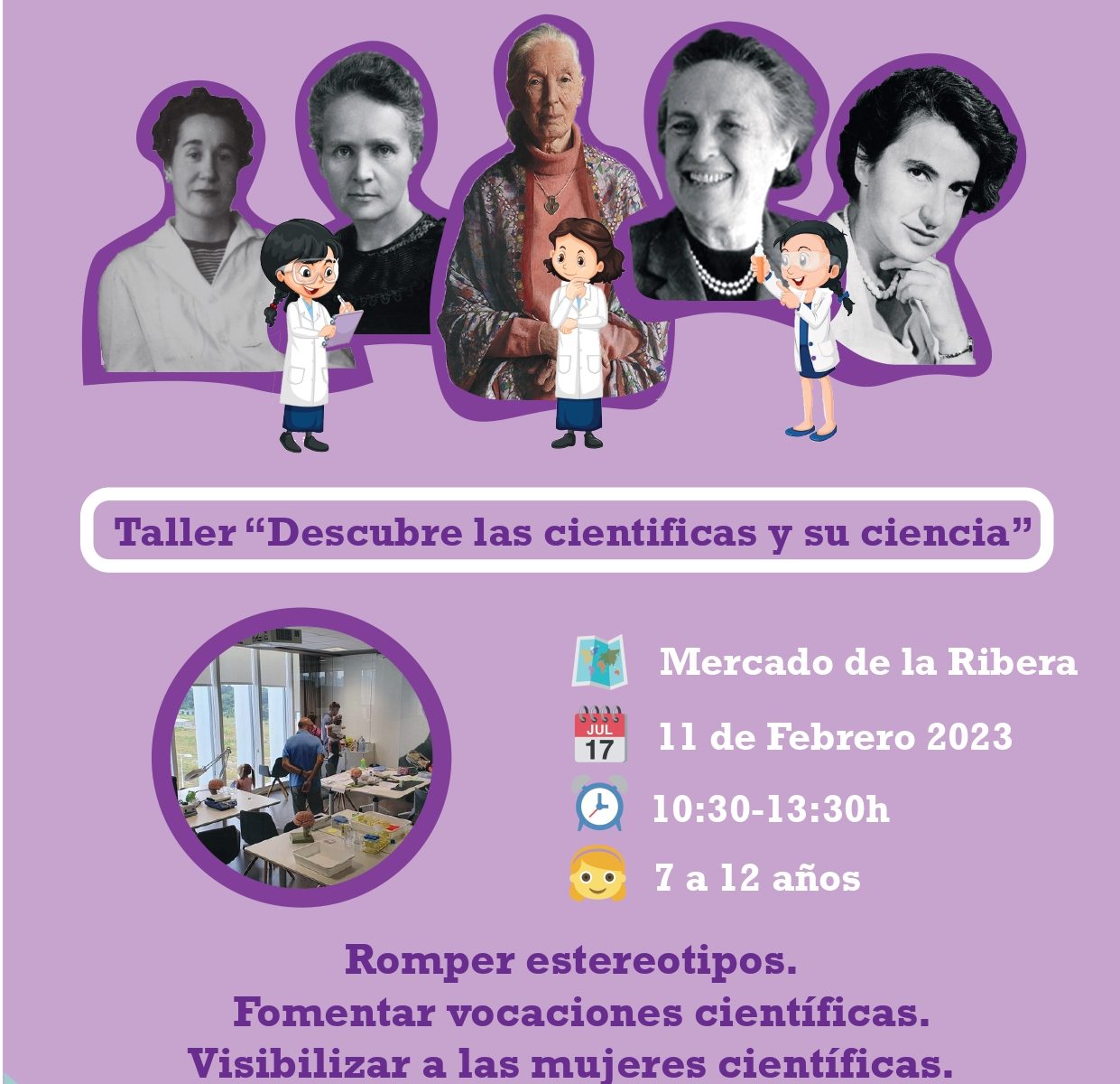 Cartel Día internacional de la mujer y la niña en la ciencia