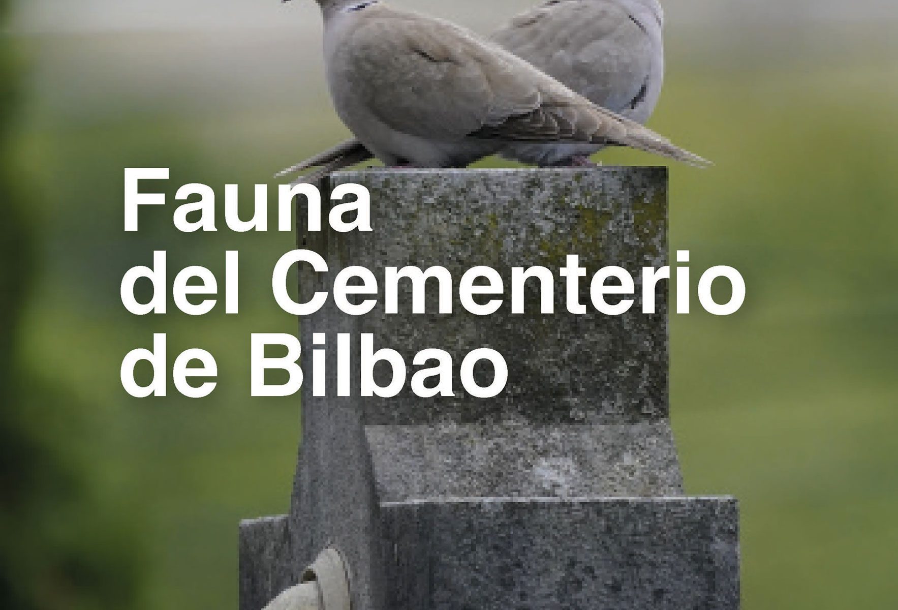 Portada del libro de fauna del Cementerio de Bilbao