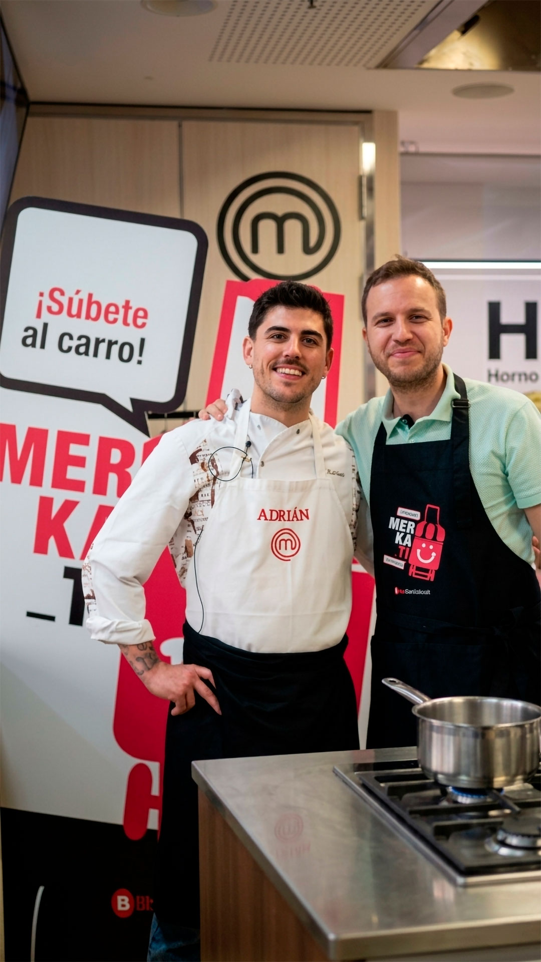 Adrián Rejón en un momento de la jornada con Álvaro Pérez Alonso